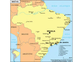 carte du Br&eacute;sil